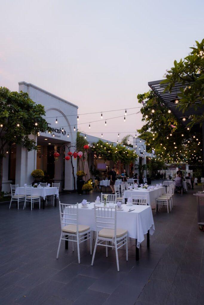 Stylish outdoor seating options from Wedding Chair Hire