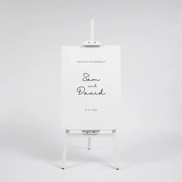 White Timber Wedding Easel – 150cm Display Stand - Image 4