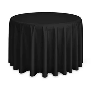 Black Round Table Cloth