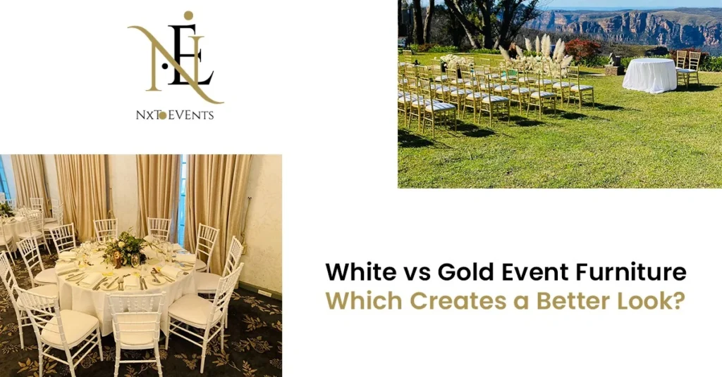 White vs Gold Event Furniture - Which Creates a Better Look