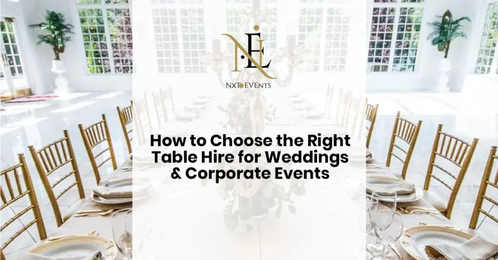 How to Choose the Right Table Hire for Weddings & Corporate Events in Australia