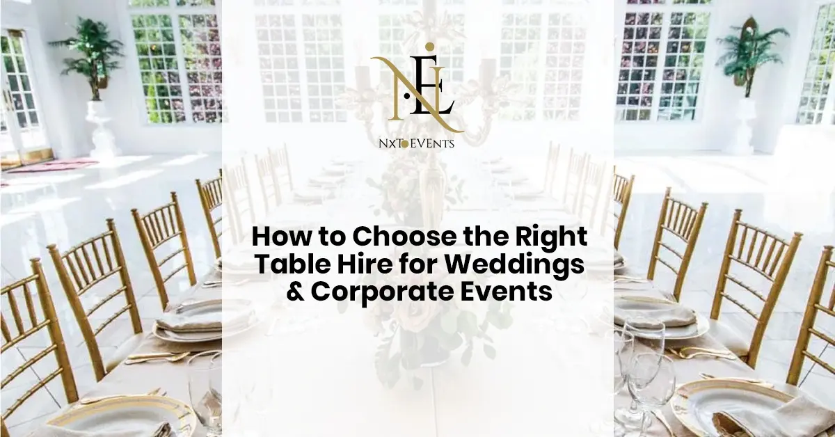 How to Choose the Right Table Hire for Weddings & Corporate Events in Australia