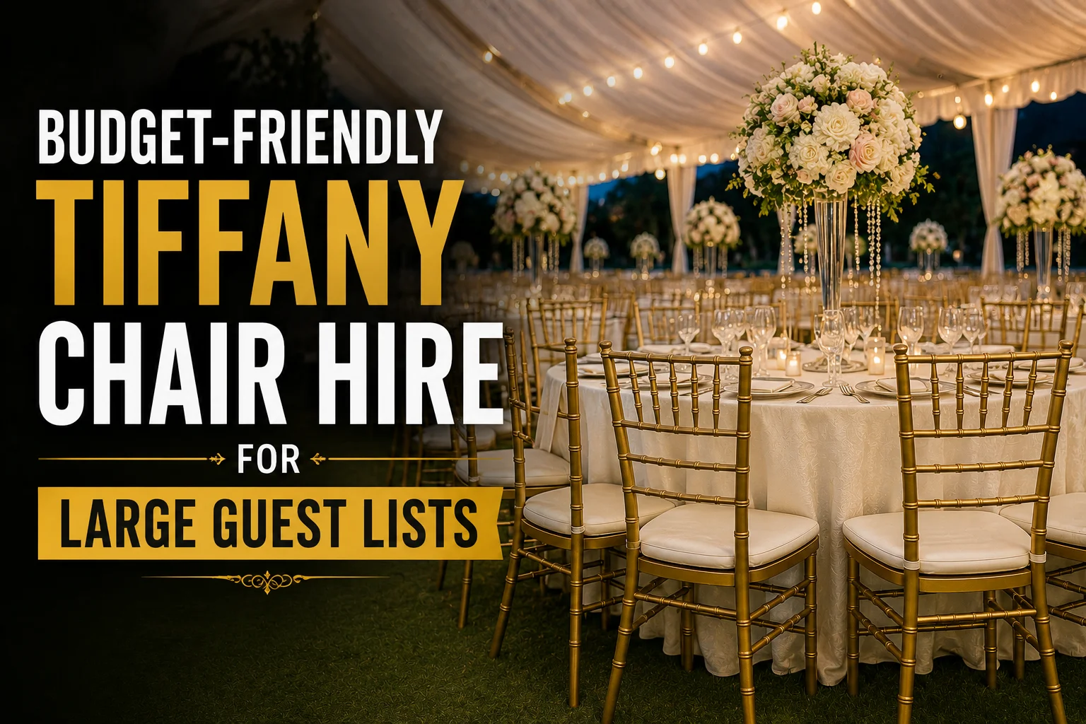 Budget-Friendly Tiffany Chair Hire for Large Guest Lists