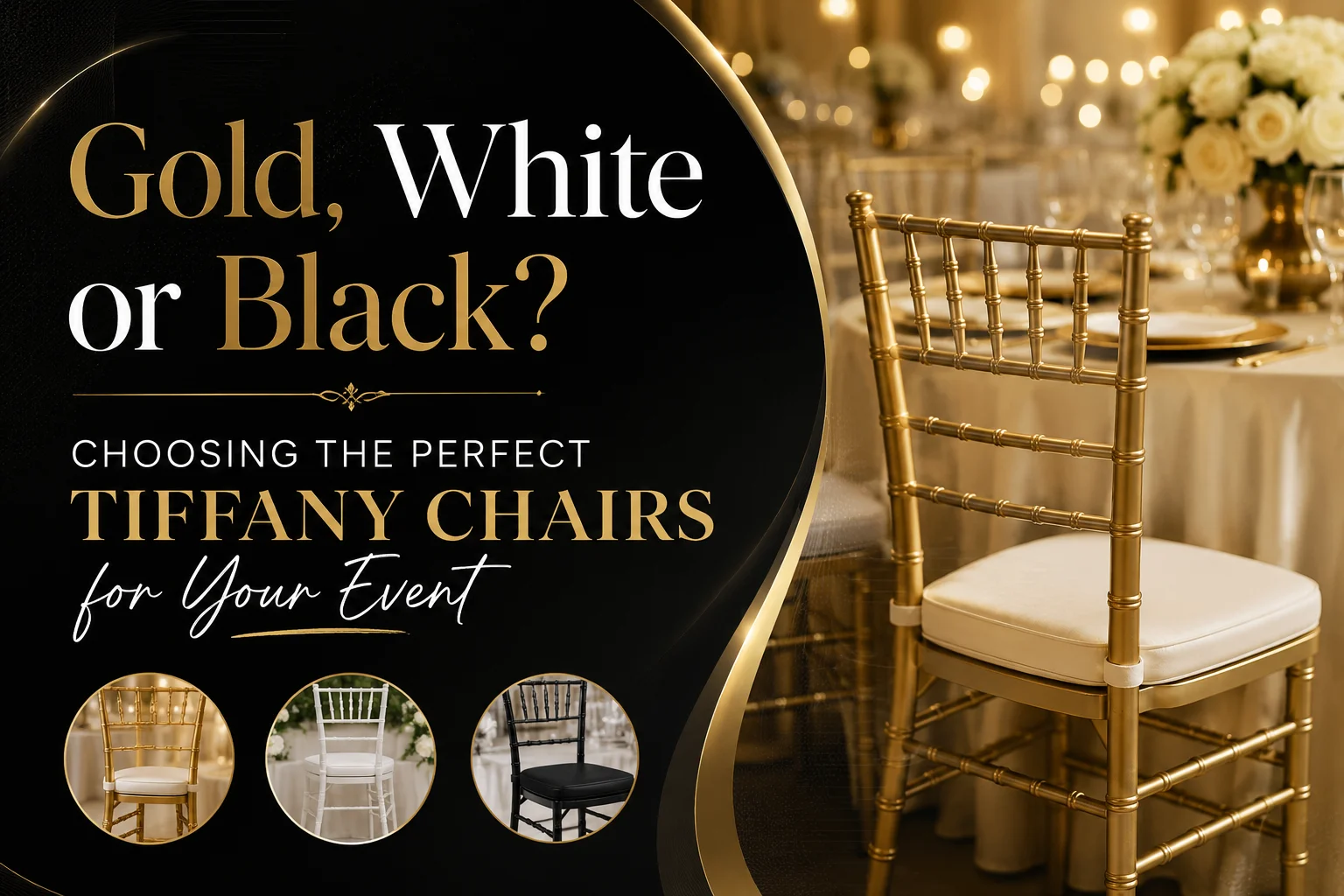 Gold, White or Black Choosing the Perfect Tiffany Chairs for Your Event
