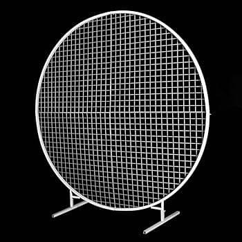 Round Mesh Balloon Stand Frame Arch - White