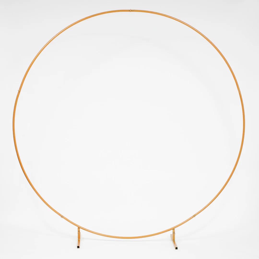 Round Wedding Stand Arch / Flower Frame - Gold (2m)